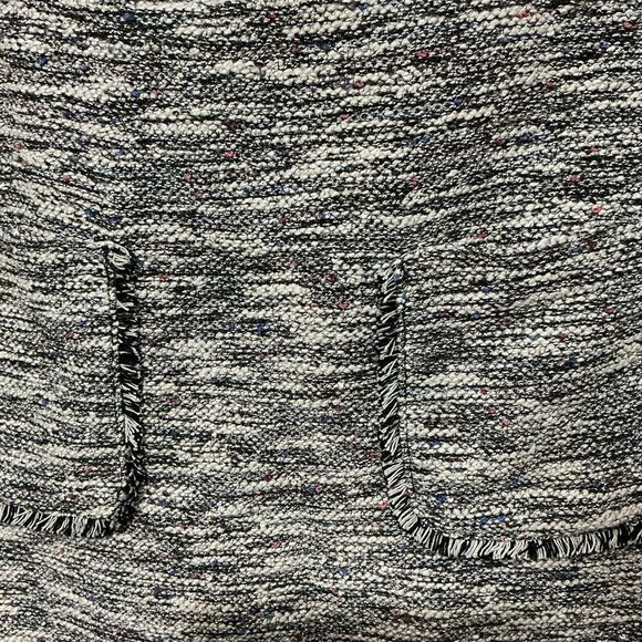 LOFT Tweed Fringe Mini Skirt Women with a bit of color size S - Picture 2 of 7